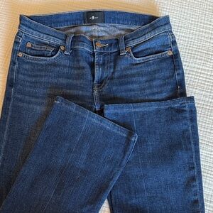 7 For All Mankind Dark Blue Boot Cut Jeans